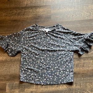 Floral Ruffle Sleeve Top Cottagecore